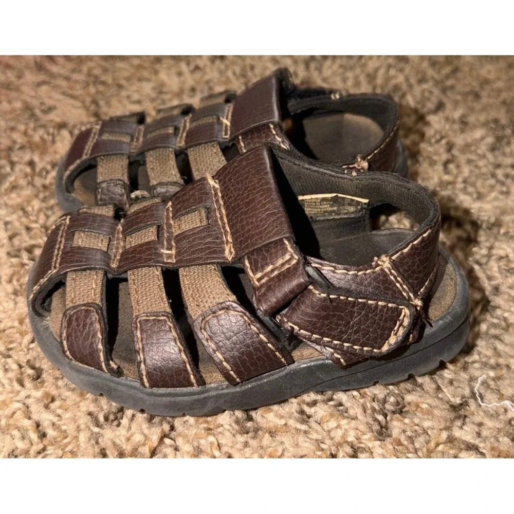 Smart Fit Dark  Brown Fishermen Sandals Size 5